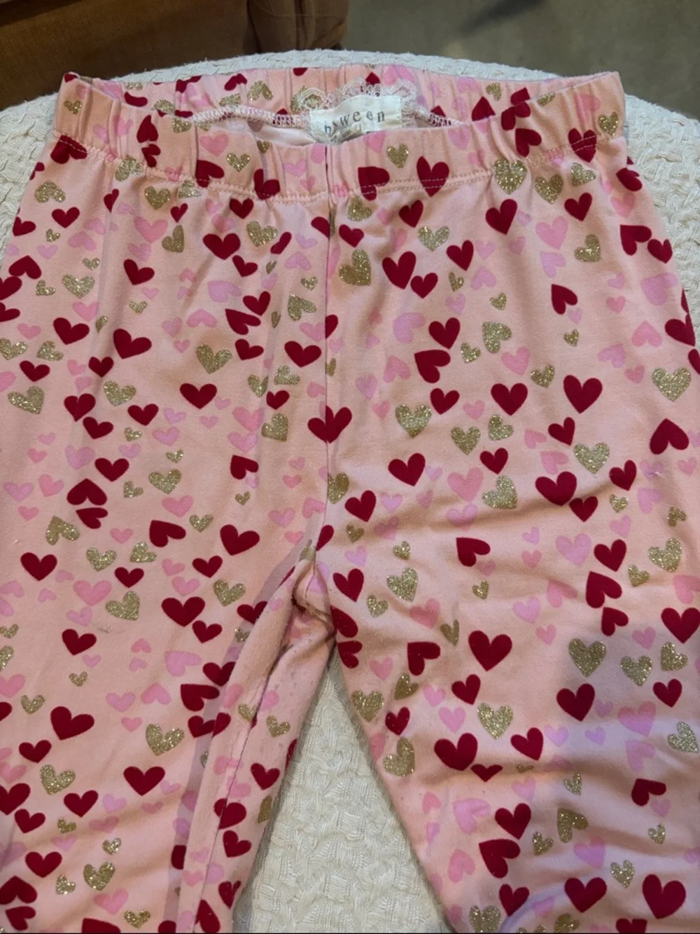btween Girls' Unicorn Pajama Set - Red, White & Pink - Picture 9 of 10